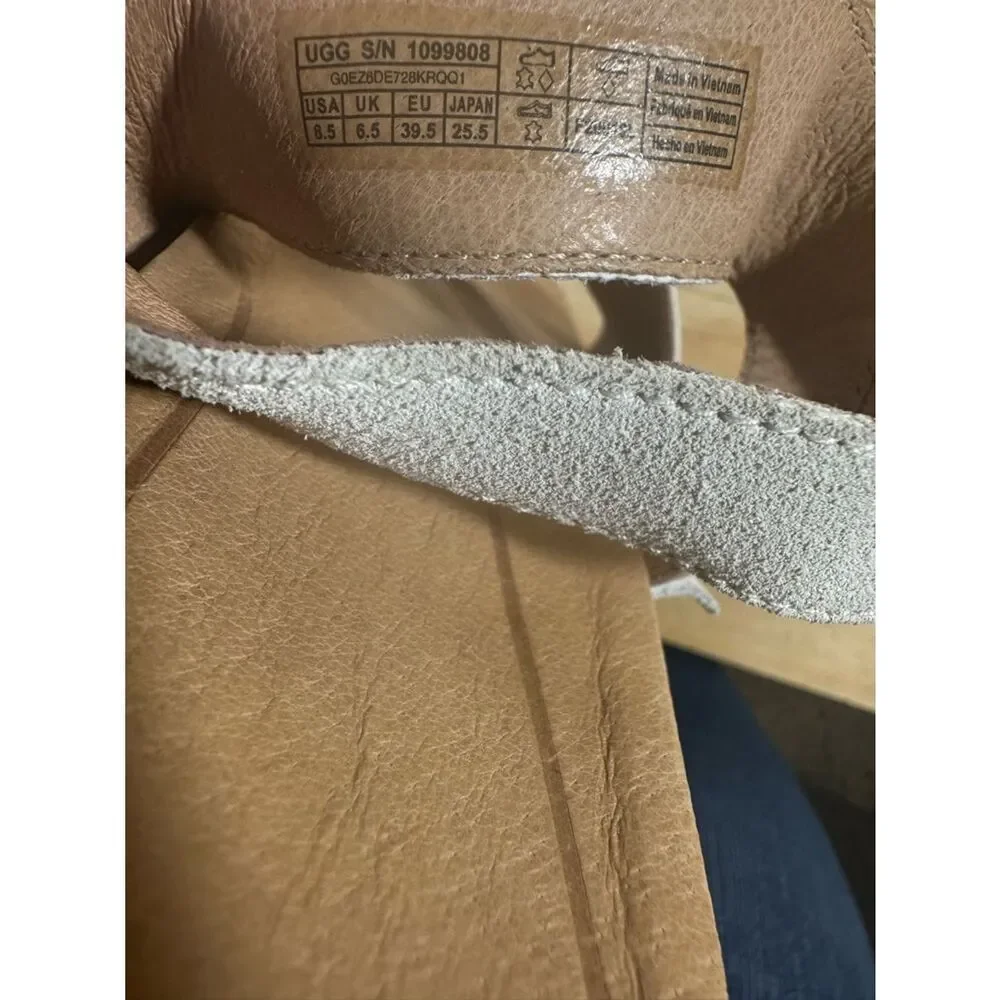 UGG Braelynn Jasmine Leather Platform Open Toe Sandals Women’s Size 8.5